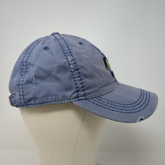 Sea Turtle Palm Tree Slideback Hat Blue One Size Embroidered Life Is Good - Picture 5 of 9